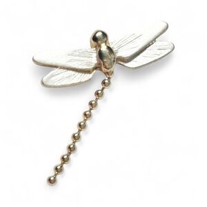 Vintage Avon Gold and Silver Dragonfly Brooch / Tie Tack / Lapel Pin